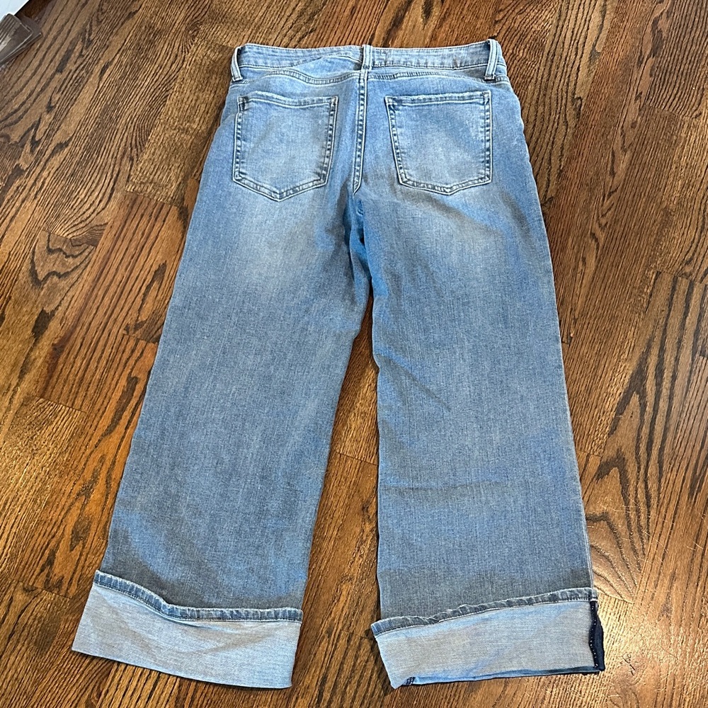 KUT from the Kloth Meg Fab-Ab High Rise Wide Leg Roll-Up Jeans - Picture 3 of 4